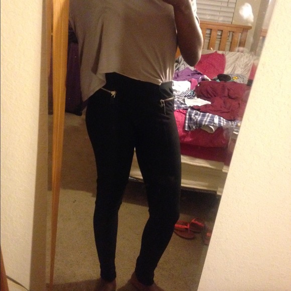Zipper jeggings