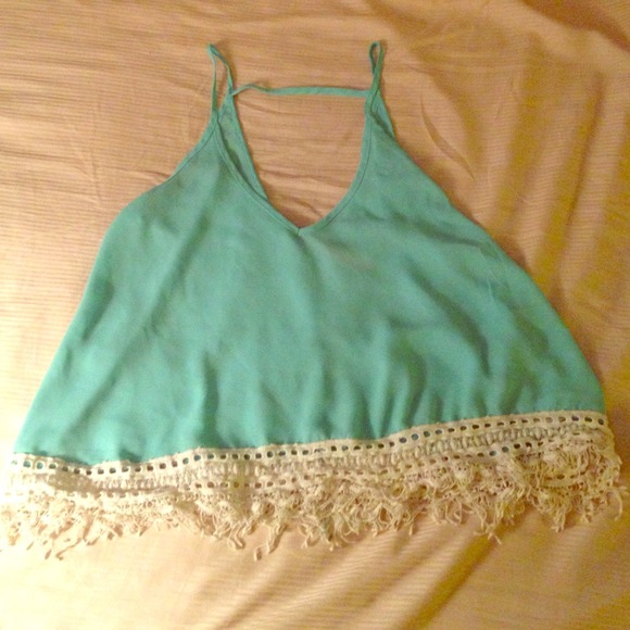 Aqua Tank top/ Crop top