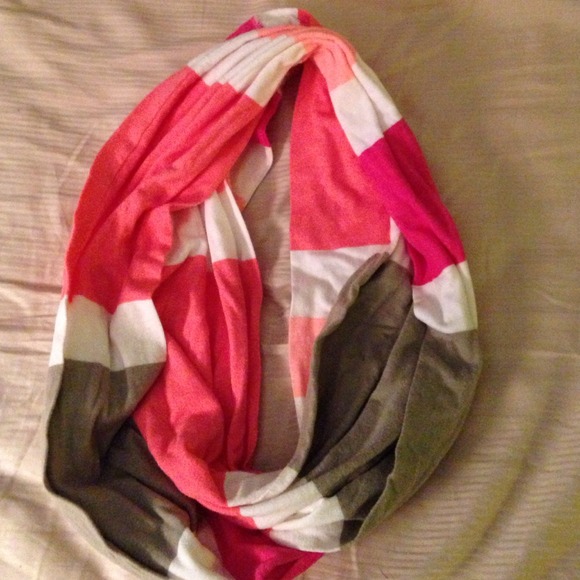 Pink Colorblock Scarf
