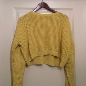 Yellow knitted sweater!
