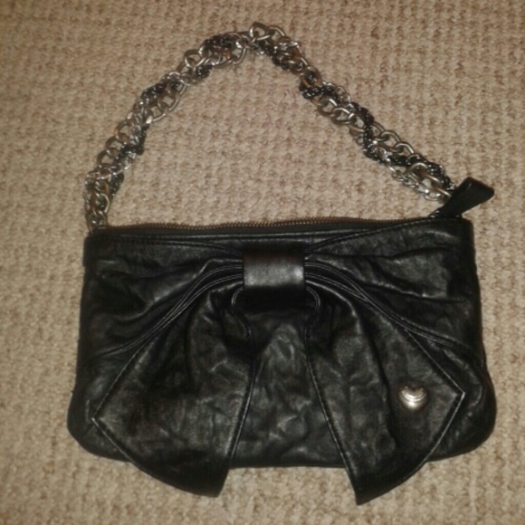 Juicy Couture Black Bow Clutch