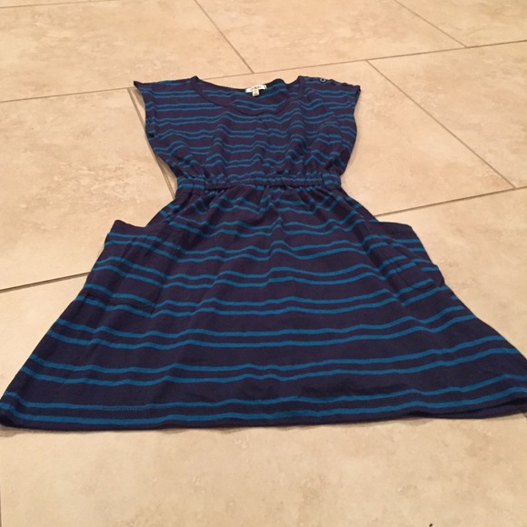 Navy blue stripe dress - Picture 1 of 2