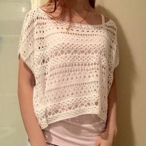 Vanilla cream color one size yarn sweater