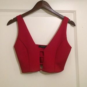 Sexy Deep V cut out, crop top
