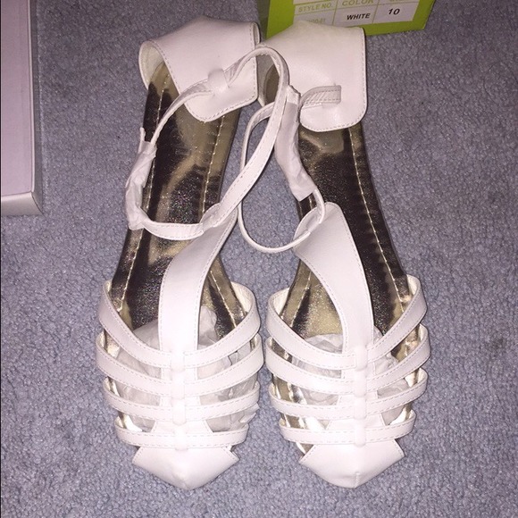 Brand New White Gladiator Sandals