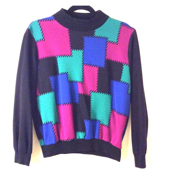 Vintage 1980s colorblock awesomeness - Picture 1 of 3