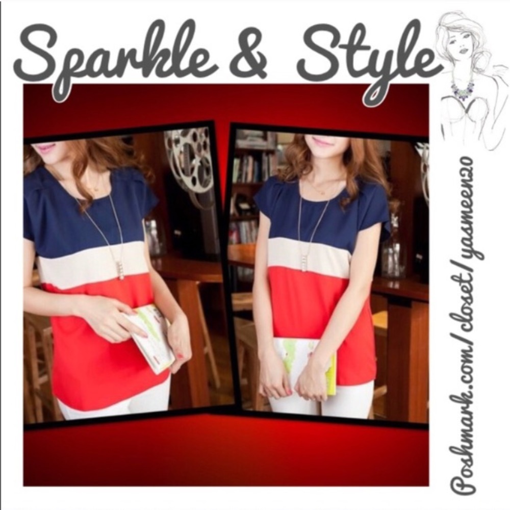 ✨ Color block top - Picture 2 of 2