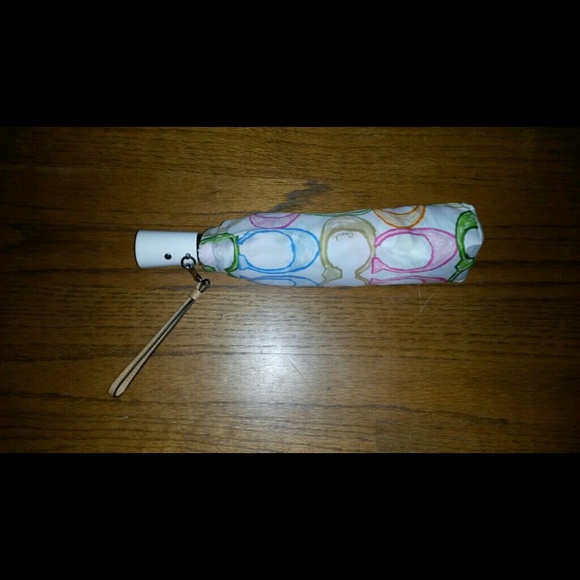 COACH Mini Signature Retractable Umbrella