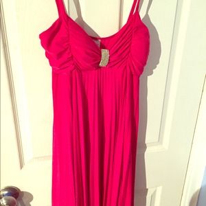 Red evening dress