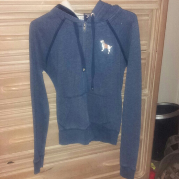 Navy blue Victoria Secret PINK bling hoodie