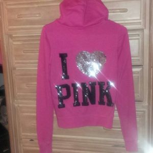 Victoria Secret BLING hoodie! XS