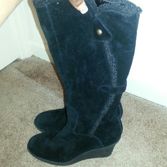 *SOLD*A.N.A. Black Suede Boots