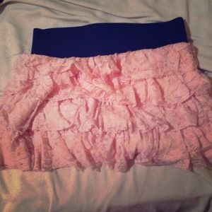 Very cute ruffle lace skirt.