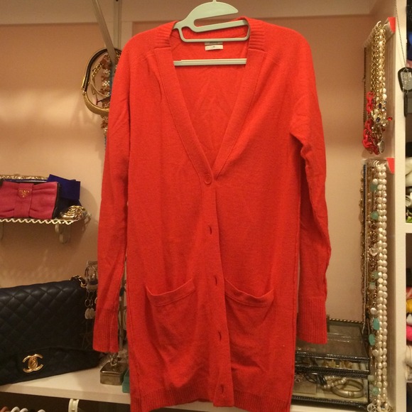 Orange red madewell sweater