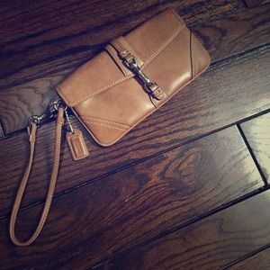 Coach Leather Wristlet/Clutch