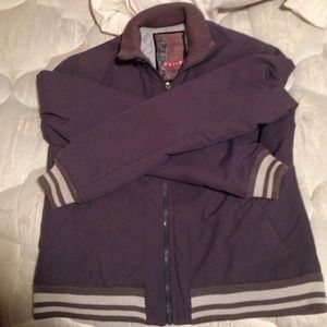 volcom dark grey bomber/letterman jacket