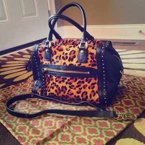 SOLD - OrYany calf hair studded satchel