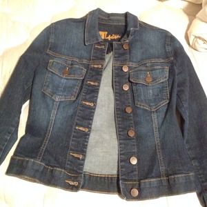 NEW dark was denim jacket