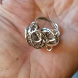 Wire silver ring