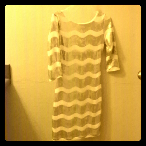 Gold and white party dress - Picture 1 of 2
