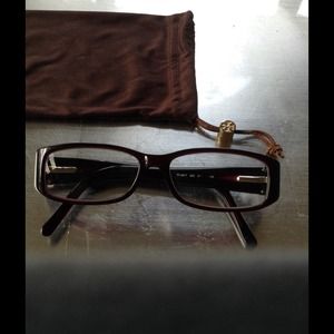 Tory Burch eyeglasses for prescription lenses.