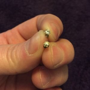 14k gold and diamond earrings