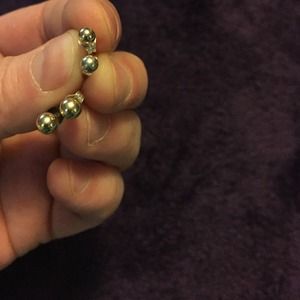 14k gold ball earrings