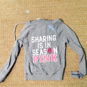 VS PINK grey sparkly hoodie