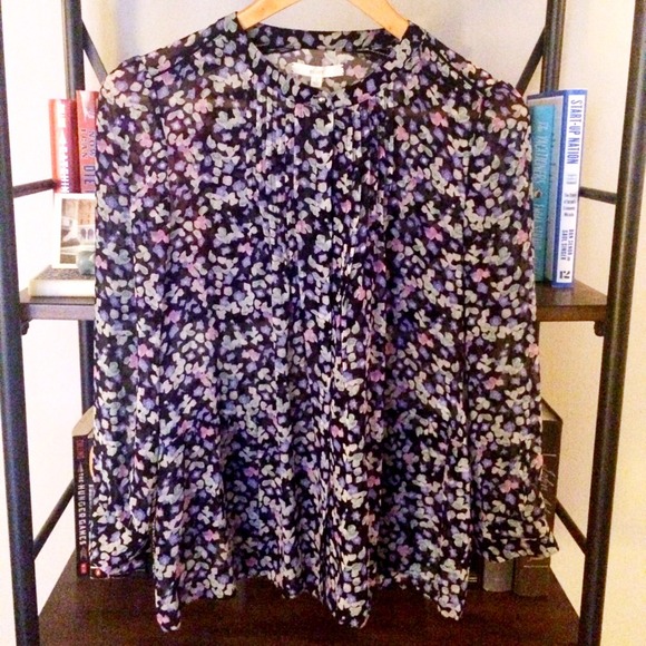 Madewell Floral Silk Blouse