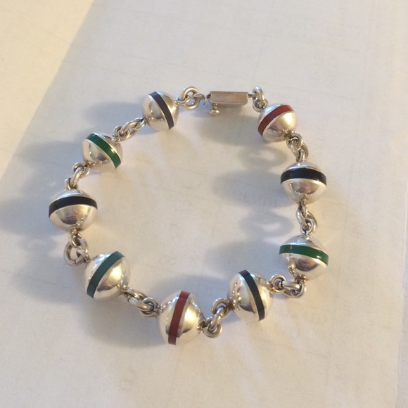Sterling Silver Colorful Bracelet
