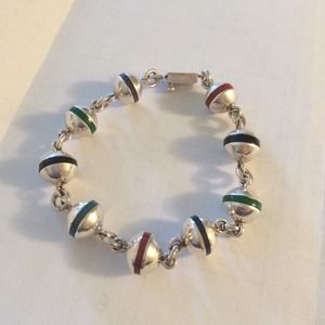 Sterling Silver Colorful Bracelet