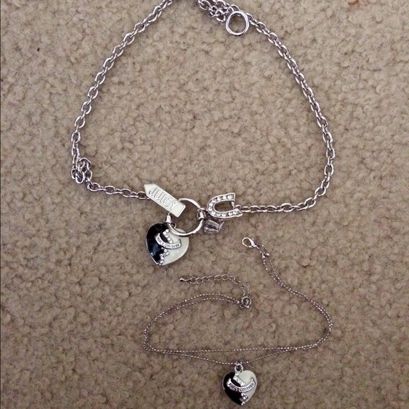 Juicy Couture matching necklace and anklet set