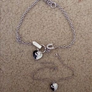 Juicy Couture matching necklace and anklet set