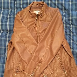 Brown faux leather jacket 18/20