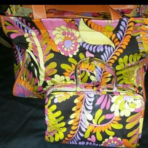 KATE SPADE TOTE & MAKEUP BAG