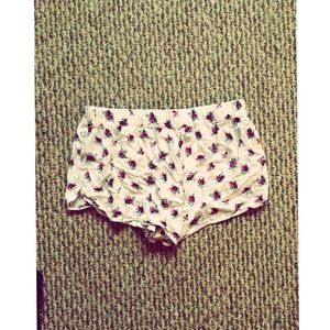 Floral print booty shorts