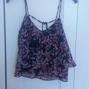 Blue Floral Crop top!