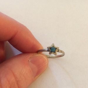 Sterling silver ring with turquoise star