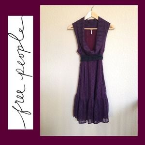 🚫SOLD🚫Free People Cowl Neck Lace Dress