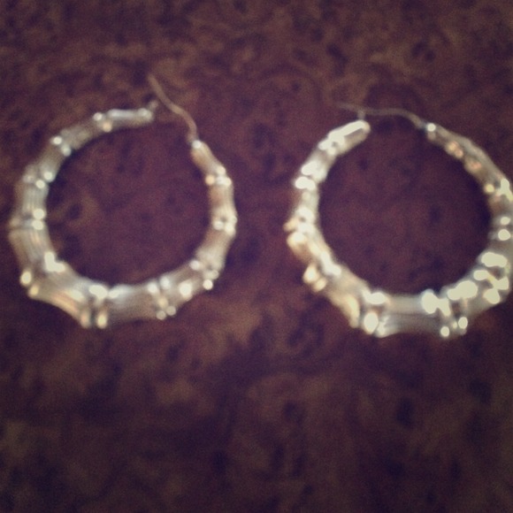 14K bamboo earrings