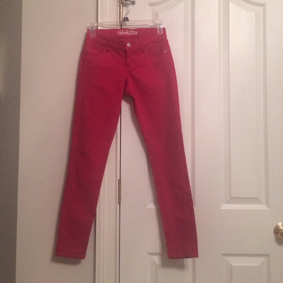 Deep red/crimson skinny jeans