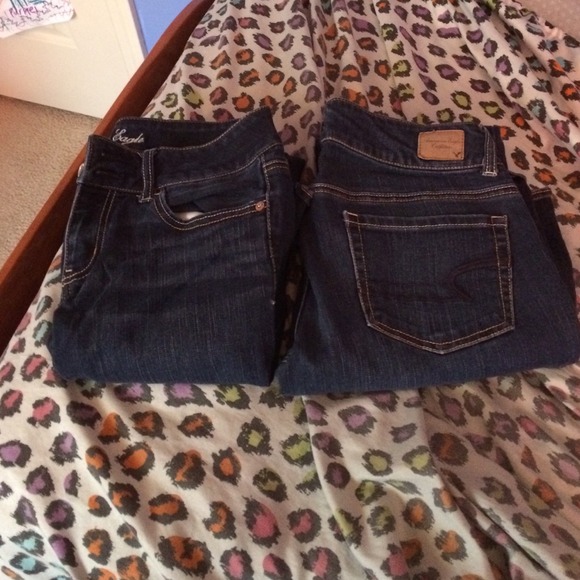 Two pairs of American Eagle jeans