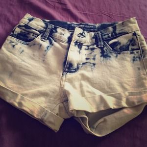 Acid wash shorts