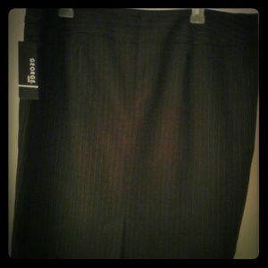 Pinstripe Blk Pencil Skirt NWT