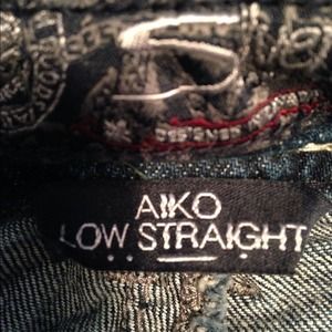 Silver Aiko low straight jean