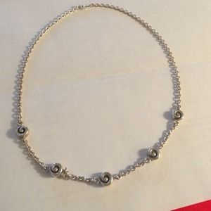 Sterling Silver Necklace with Circular Pieces