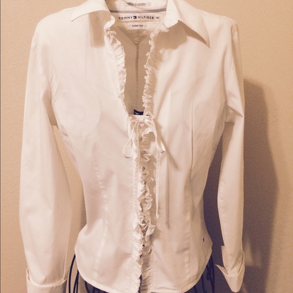 Tommy Hilfiger Crisp Cotton Blouse Size 10