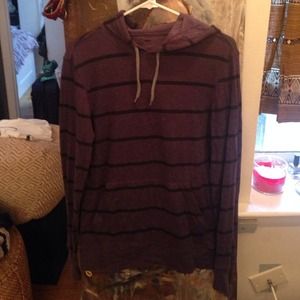 Purple striped hoodie