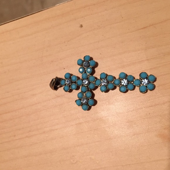 Beautiful turquoise cross pendant