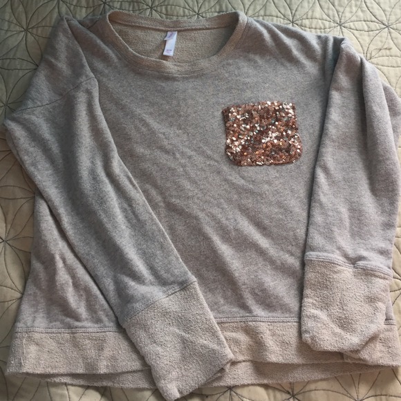 Xhilaration Sweaters - Xhilaration Sequined pocket sweater, size medium!